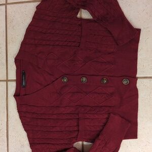 Mekokeety Women's Burgundy Cardigan